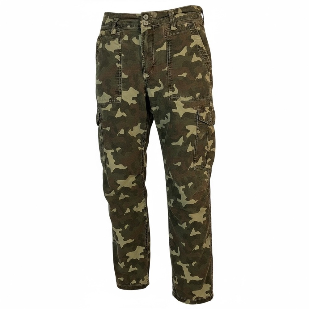 Anthropologie Camouflage Cargo Pants Women's Size 29W 26L  Green Camo